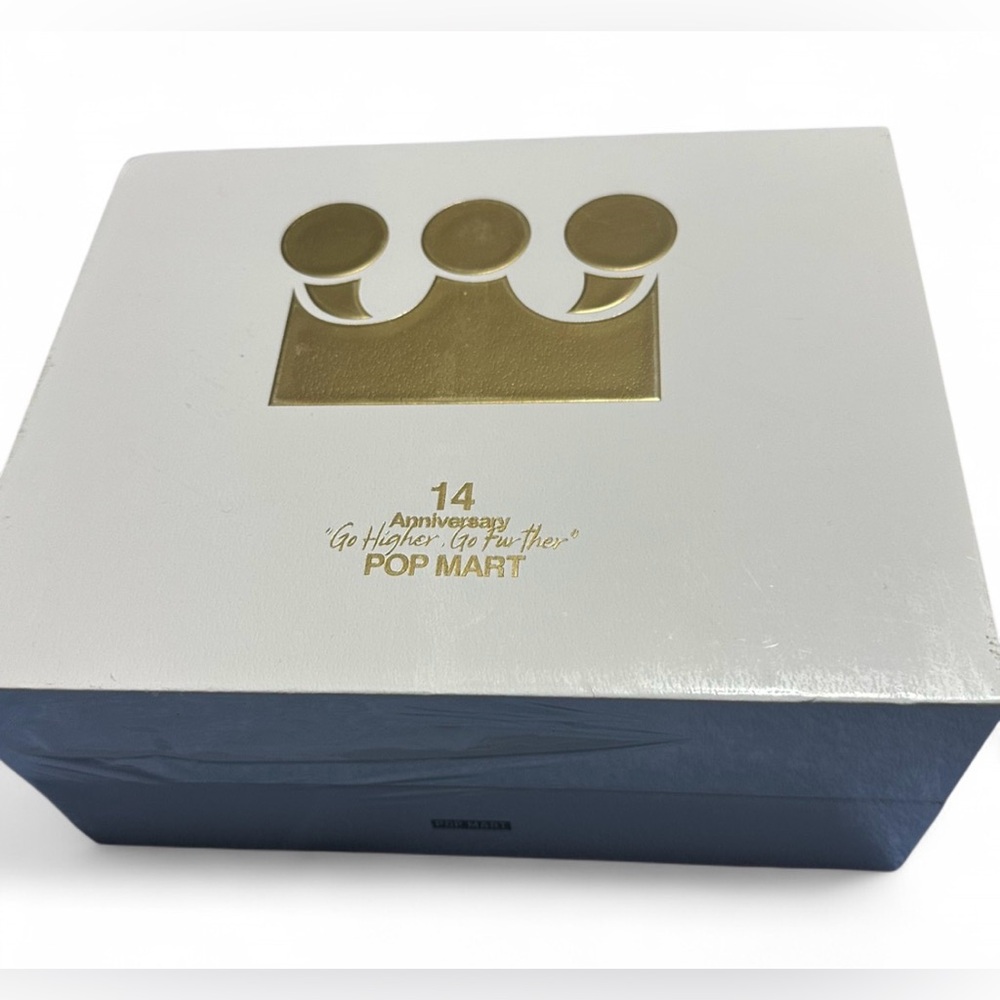 Pop Mart Gold and White Anniversary Box